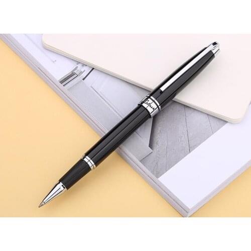 Picasso 912 Exquisite Daphne Pimio Metal Roller Ball Pen Black Barrel And Silver Clip Classic Writing Pen No Gift Box