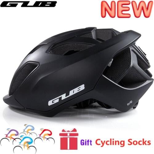 New GUB MTB Road Bike Helmet With Nine Lighting Modes LED Light Cycling Helmet In-mold Ultralight Bicycle Accessories 57-62CM