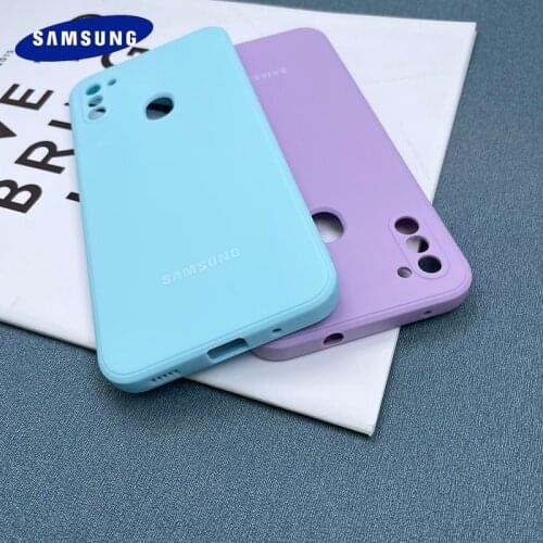 For Samsung Galaxy A11 Liquid Silicone Case Soft-Touch Silky Bottom Closed Back Protective Cover A 11 Ultrathin
