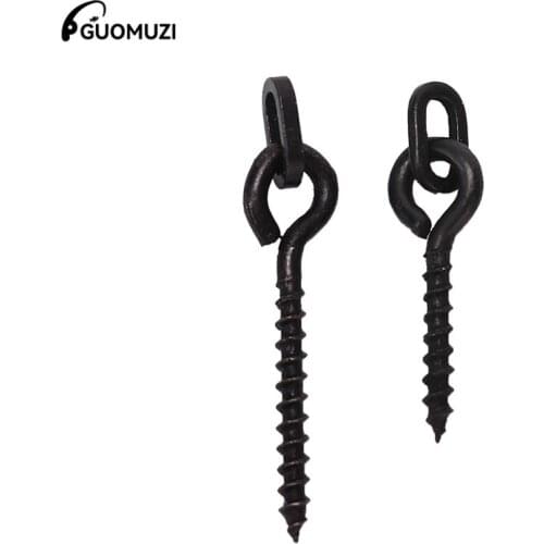 10pcs Screw Peg with Ring Swivel D-Rig Chod Rig Terminal Tackle Bait Holder Screw Carp Fishing Accessories