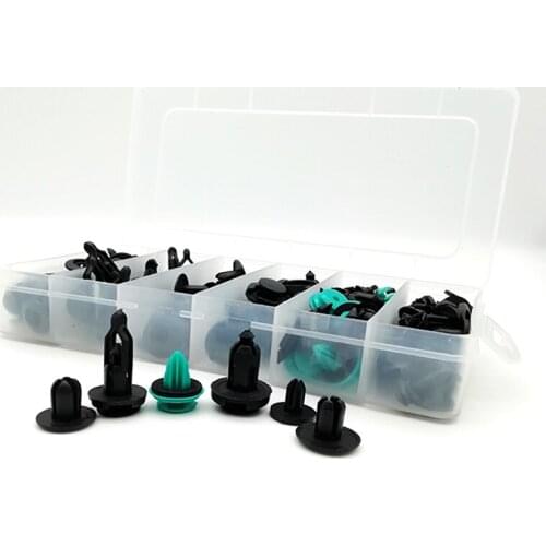 120pcs car mounting clips bumper door trim inside rivet 6-10mm hole