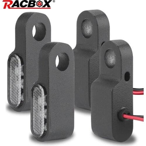 12V Motorcycle Indicators LED Turn Signal Light Handlebar Motorbike Amber Brake Signal Lamp Blinker Aluminum Alloy Black/Chrome