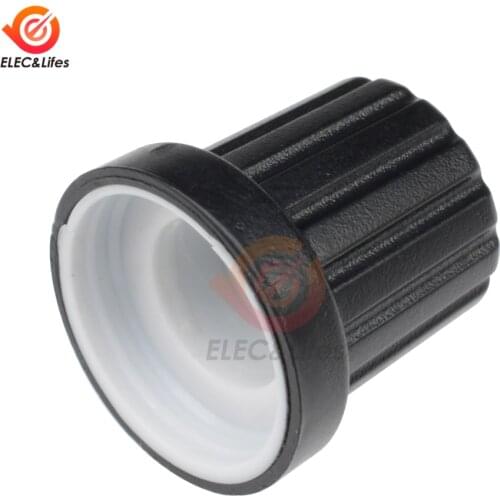 20Pcs/lot WH148 Potentiometer Knob Cap 6mm Shaft Hole Dia Plastic Threaded Rotary potentiometer switch caps