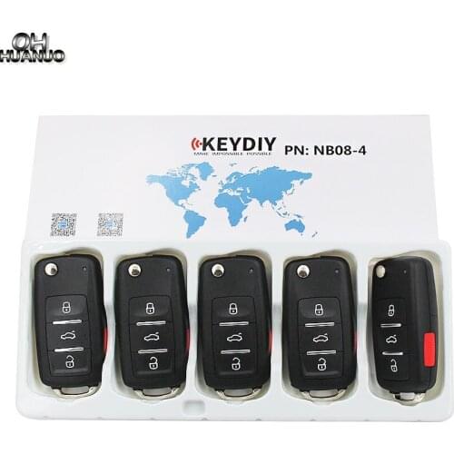 5PCS/LOT, 4 Buttons KD900 NB08-3+1 Universal Multi-functional Remote Control For KD MINI/URG200/KD-X2 Key Generater