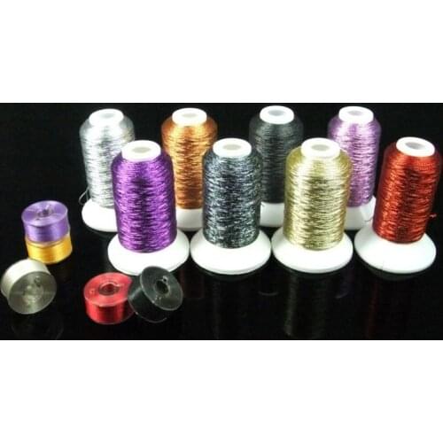 8pcs Metallic Thread Hand kniting Thread Household Computer Embroidery Thread Hilos de coser naaigaren sewing supplies