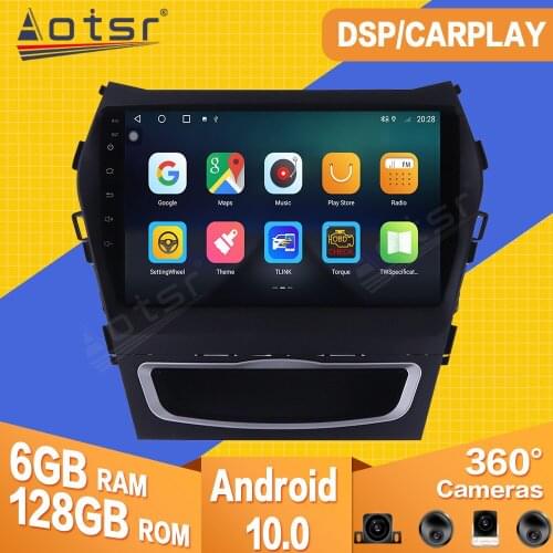 For Hyundai IX45 Santa Fe 2014 -2018 Android Car Tape Radio Recorder Multimedia Player Stereo GPS Navi Video Head Unit No 2 din