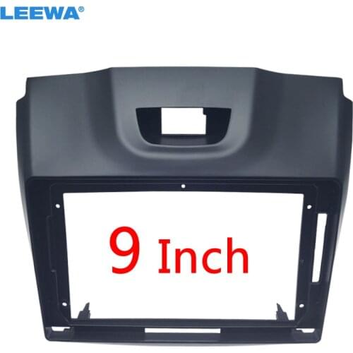 LEEWA Car 2Din Fascia Frame 9” for Isuzu D-Max MU-X Holden Colorado Chevrolet Stereo DVD Panel Face Plate Frame Bezel Kit Adapte