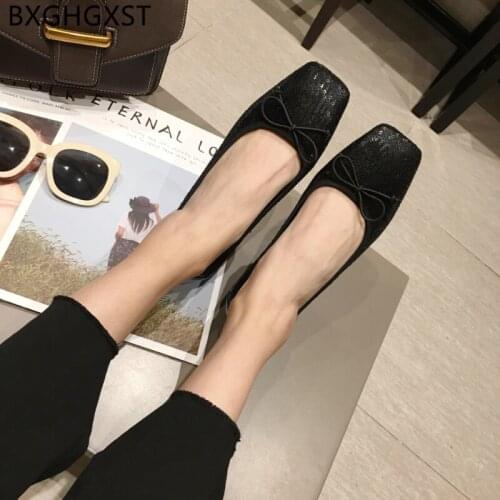 Butterfly Knot Barefoot Shoes Women Loafers Women Square Toe Woman Flats Korean Fashion Slip on Shoes for Women Harajuku Shoes