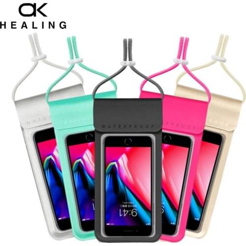 Waterproof Phone Case Bags TPU Screen Touched Mobile Cover For iPhone 12 11 Pro Max 8 7 Huawei Xiaomi Redmi for Samsung 7inch