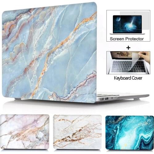 Laptop Case For Macbook Pro 13 Case M1 2020 For Macbook Air 13 Case Touch ID A2337 For Macbook Pro 16 15 12 11 Marble Hard Shell