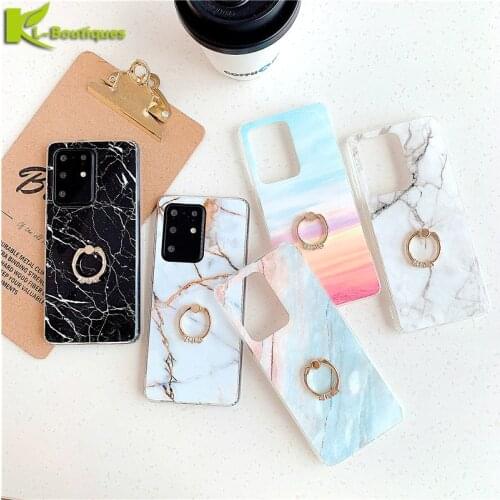 A51 Marble Case na For Samsung Galaxy A51 A31 A71 A41 A30s A10s A50s A50 A10 A20 A30 A70 A20S Case Cover Finger Ring Holder Etui