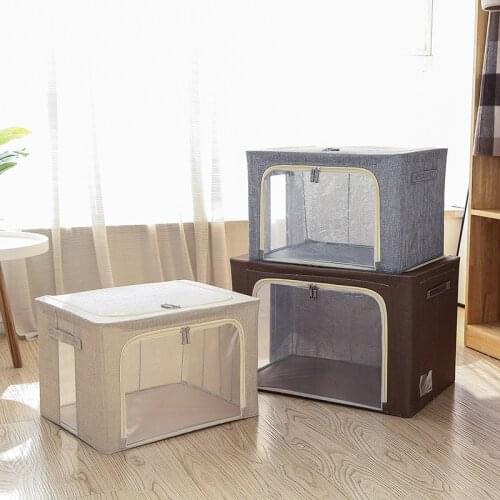 Durable Clothing Toys Storage Box Quilt Pillow Blanket Finishing Case Wardrobe Bedding Organizer Box With Zipper Sundries Boxes