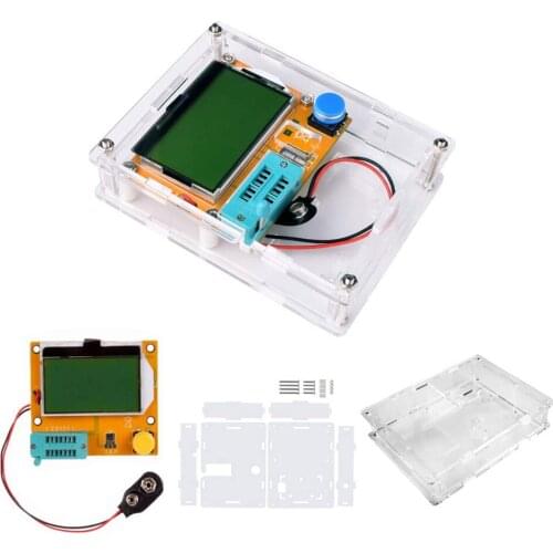 LCR-T4 Mega328 Digital Transistor Tester Resistance Capacitance Diode Triode Resistance Meter MOS PNP NPN LCR with Case
