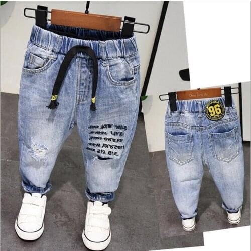 New Spring Autumn Style Baby Boy Jeans Pants 2-6years Age Kids Boys Denim Jeans Boys Trousers Pure Cotton High Quality 2-6years