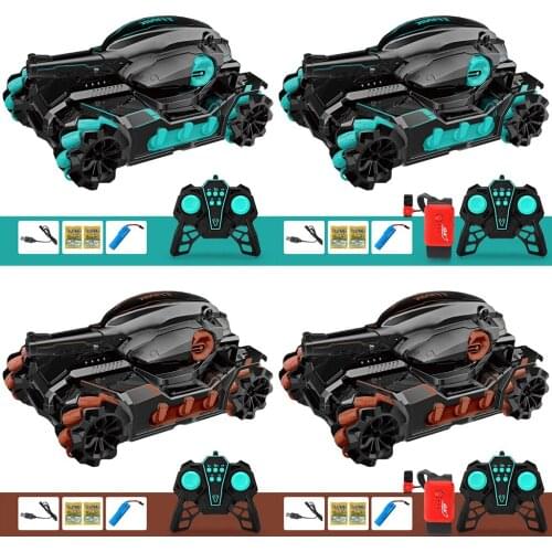 Electric 2.4Ghz Water Bomb RC Tank Toy Gesture Induction Stunt Off-Road 4WD