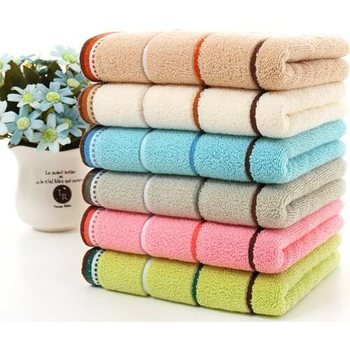 Quick Drying Cotton Towel Stripe Face Hand Bath Cloth Bathroom Absorbent 35*75 /25*50cm Home Gift