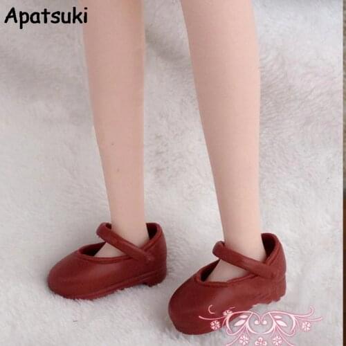 Brown Casual Shoes For Blythe Dolls 1/6 Flat Shoes For Licca Azone Doll Mini Shoes For 1/6 BJD Doll Accessories Kids Toy