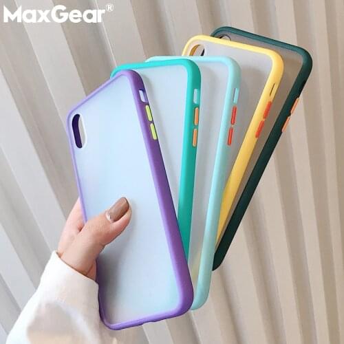 Mint Hybrid Simple Matte Bumper Phone Case For iPhone SE 2 11 Pro Xs MAX XR 6 6s 7 8 Plus Color Transparent Silicone Back Cover