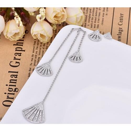 Fashionable Style Shell Earring Fan-shaped Tassel Long Asymmetric Earrings Boucle Doreille Femme Fashion Jewelry Zk30