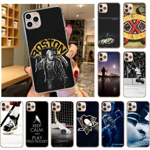Soft TPU Silicone Phone Case For iPhone 12 mini 11 Pro X XR XS Max 7 8 6s Plus 5s SE2020 Love Ice Hockey Skating Fashion Cover