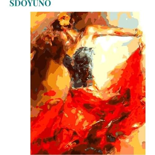 SDOYUNO Paint By Numbers Kits On Canvas Figure DIY Frame 60x75cm Oil Painting By Numbers Women Handpaint Wall Art Home Decor