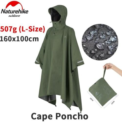 Naturehike Ultralight Portable Waterproof Cloak Hiking Climb Travel Cycling Fishing Multifunction Breathable Windproof Raincoat