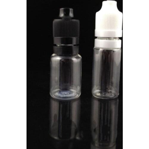 100pcs PET 10ml Plastic Dropper Bottle Electronic Cigarette E Liquid Bottle With Tamper Evident Childproof Cap Empty Bottles