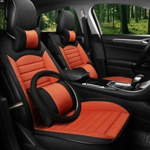 Car seat cushion car seat all four seasons general high-grade linen material Car seat cover