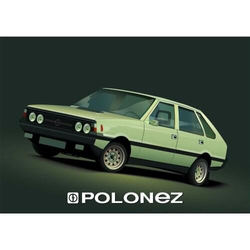 POLONEZ-Póster de coche Polski FSO, cartel de lata de METAL grande