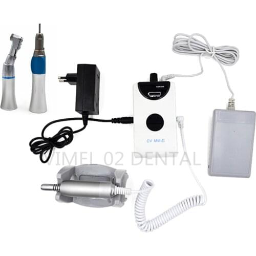 CV MM-II Portable Micro Motor Micromotor Teeth Grinding 50,000 RPM Brushless Machine Mini With Handpiece & Foot Pedal Dental Lab