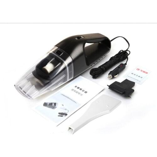 Portable Mini Vacuum Cleaner Wet And Dry Dual Use Auto Cigarette Lighter Hepa Filter 12V Black