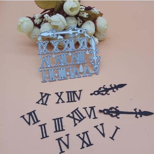 Roman Number Vintage diy Clock Pointer 2018 New Cutting Dies Scrapbooking Dies Metal Stamps and die for Card Making DIY