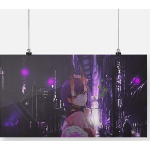 Shuten Doji Fate Grand Order Anime Poster Framed Wooden Frame Canvas Painting Wall Art Decor room Study Home Decoration Prints