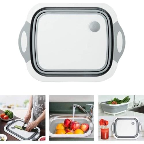 Foldable Fruit Vegetable Washing Basket Multifunction Portable Chopping /Cutting Board Bowl Kitchen Storage Accessories