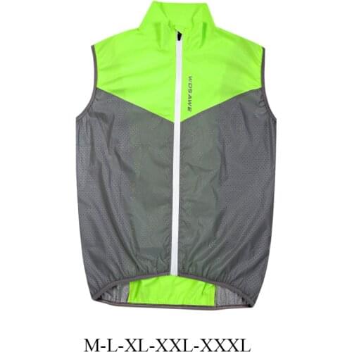 Unisex Cycling Reflective Vest Mesh Breathable MTB Bike Lightweight Windproof Running Hiking Sleeveless Coat Vest Gilet Accs