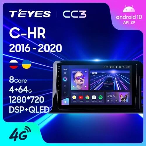 TEYES CC3 For Toyota C-HR CHR 2016 - 2020 Car Radio Multimedia Video Player Navigation stereo GPS Android 10 No 2din 2 din DVD