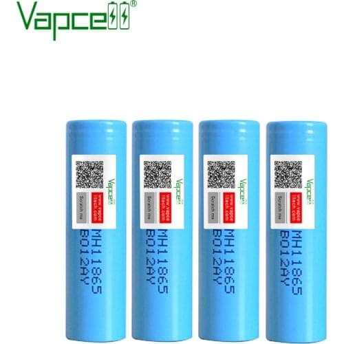 Vapcell 100% original 18650 3200mAh 10A MH1 Rechargeable Li-ion battery batteries flat / button top cells for flashlight tools