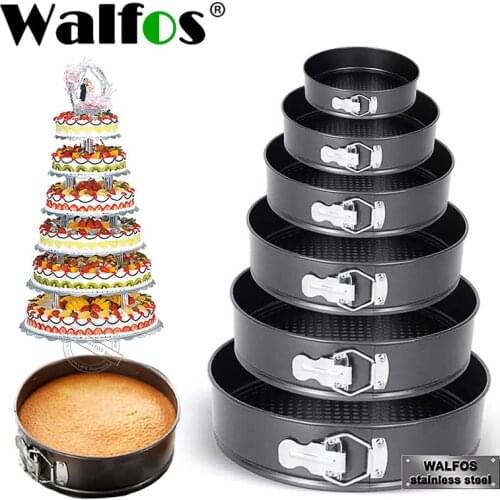 WALFOS Baking Pans Kitchen Cake Tool Cake Mold Metal Round Baking Dish Bakeware Non-Stick Mold Kitchen Accessories