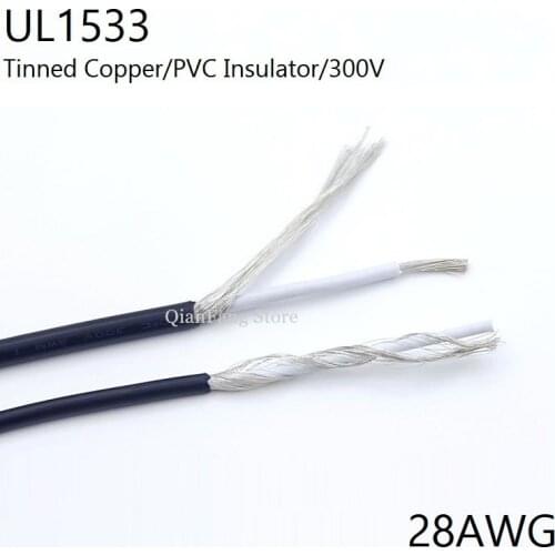 1M Shielded Wire Signal Cable 28AWG Single Core Electronic Audio Channel Headphone Anti-interference Copper Shield Wire UL1533