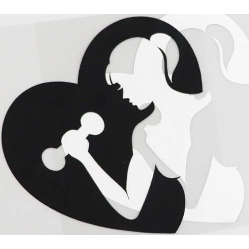 11.6CMX12.5CM Gym Fitness Club Sport Beauty Girl Vinyl Car Sticker 345