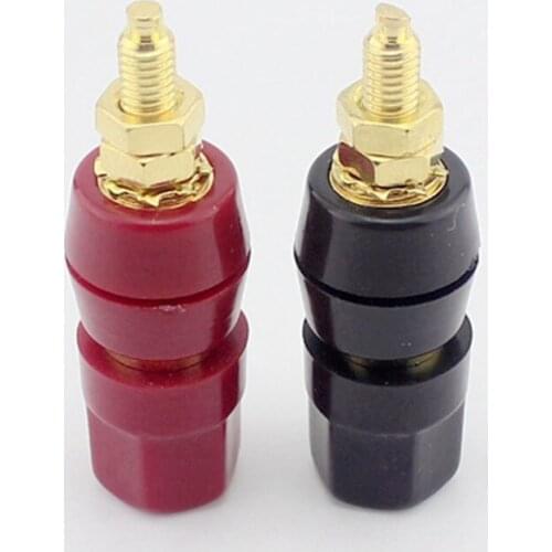 50pcs 4MM banana socket gold plated wiring grounding pole test socket terminal block