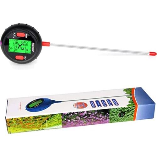 5 in 1 Soil Test Meter Digital Soil Moisture PH Temperature Light Tester LCD for Garden Lawn NOV99