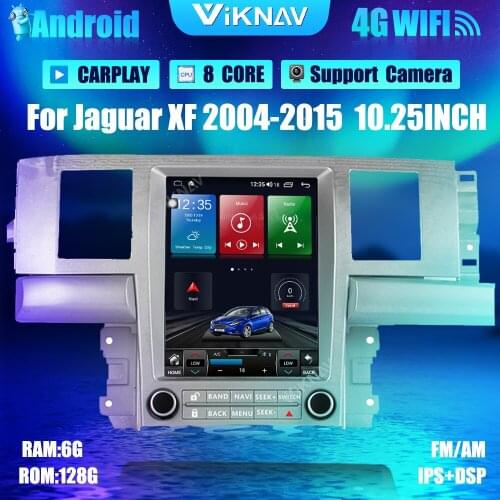 10.25 inch Android 10 car radio head unit DVD Multimedia Player For Jaguar XF 2004-2015 2Din Car GPS Navigation Stereo receiver