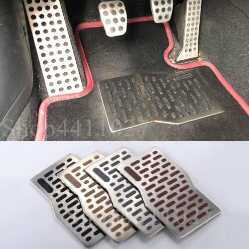 Car Aluminum Pad Plate Pedal Foot Rest Carpet floor mats For Mercedes Benz classe E W201 W211 W212 W213 A124 A207 CLS C218 C219
