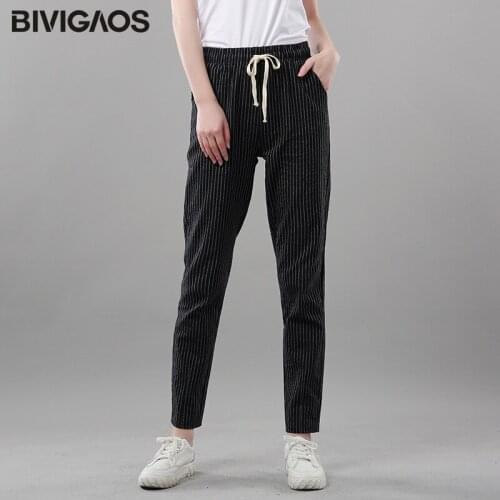 BIVIGAOS Women's Trousers Harem Pants