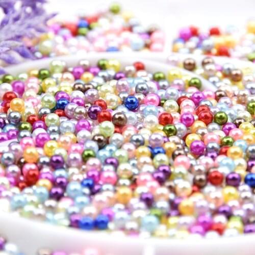 3mm 1000pcs/lot ABS No Hole Round Pearl Bead Loose Garment Scrapbook Beads for Jewelry Making Craft Pearls Clothing Accessories