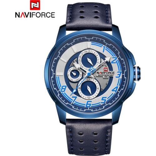 NAVIFORCE 2018 Man Watch Top Brand Sports Quartz Watches Auto Date Week Display High Quality 30M Waterproof Relogio Masculino