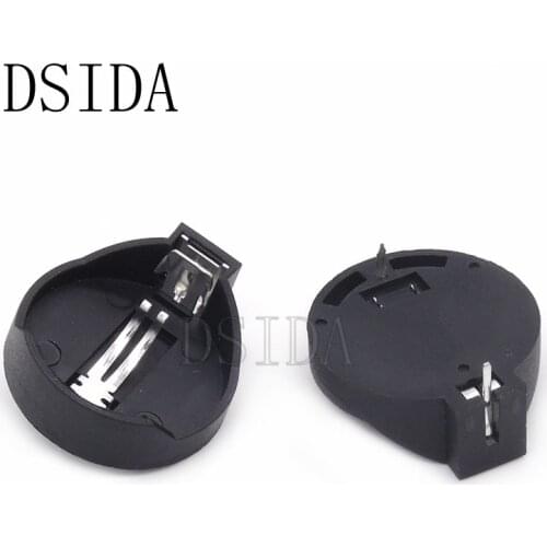 10PCS CR2032 CR2025 Battery Button Cell Holder Socket Case 2025 battery holder 2032 2pin