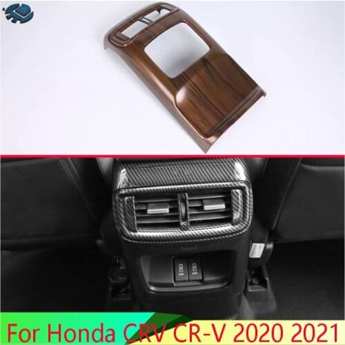 For Honda CRV CR-V 2020 2021 Car Accessories ABS Plastic Chrome Plated Armrest Box Rear Air Vent Frame Trim Cover