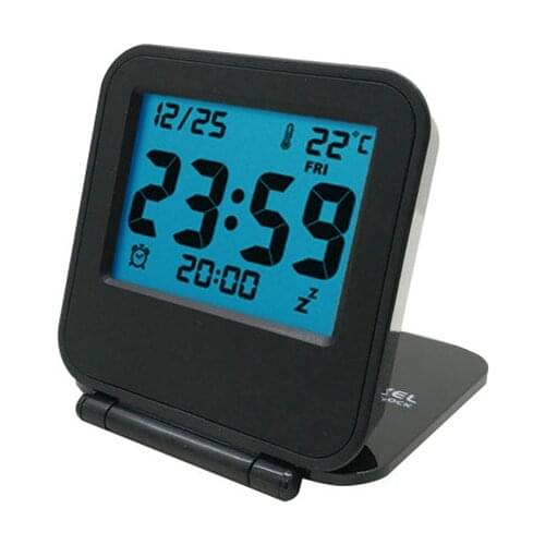 Lovely Portable Travel Electronic Mini LED Alarm Clocks Night Cartoon Temperature Display Luminous Clock